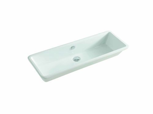 Раковина керамическая Hidra Lavabi A110/001 90х30 встраиваемая цвет белый без отверстий под смеситель