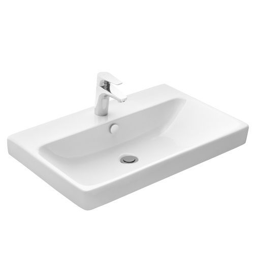 Раковина из сантехнического фарфора Santek Адриана WH501628 70х50 накладная цвет белый