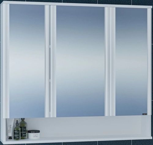 Зеркало-шкаф СанТа Вегас 700182 100х90 подвесной цвет белый