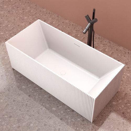 Ванна из искусственного камня Abber Stein AS9602 170х75 отдельностоящая прямоугольная с ножками