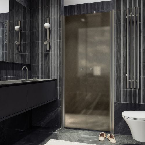 Душевая дверь Maybah Glass MGD-437-5 90х200 стекло тонированное профиль хром