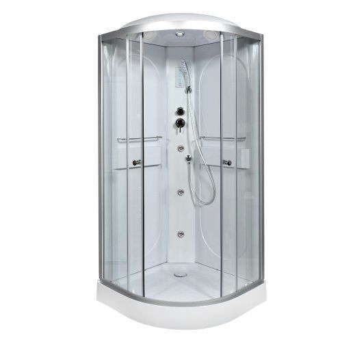 Душевая кабина AvaCan L608GM+EL 80х80 четверть круга с крышей ориентация универсальная