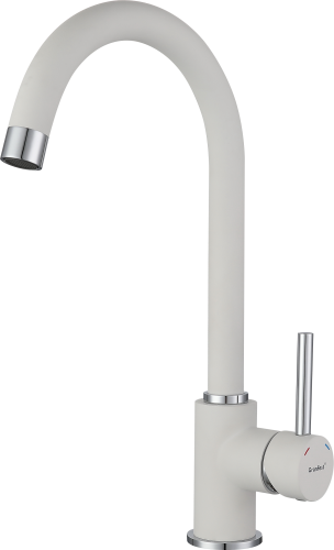 Смеситель для кухни Granfest 3650 иней на мойку белый