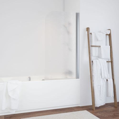 Душевая шторка на ванну Vegas-Glass EV+EV NOVO EV 70 08 02 R 70х140 стекло рифленое профиль хром ориентация правая