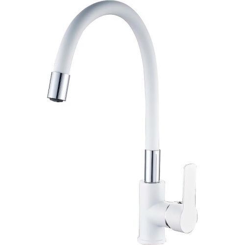 Смеситель для кухни Haiba HB70113-8 на мойку белый/хром