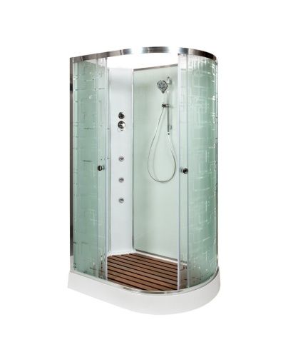 Душевая кабина AvaCan EM1512LNGM 120х80 асимметричная без крыши ориентация левая