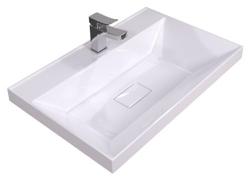 Раковина из искусственного камня Stella Polar Бриз SP-00001479 70х50 встраиваемая цвет белый