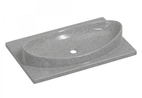 Раковина из искусственного камня СанТа 900143 70х50 подвесная цвет серый