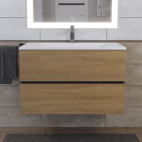 Тумба с раковиной Uperwood Barsa-Next 290000013 80х50 цвет коричневый/черный