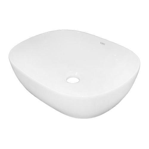 Раковина из сантехнического фаянса Azario AZ-2185 50 см накладная цвет белый