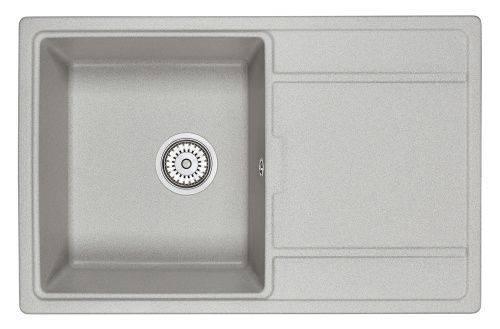 Кухонная мойка Granula 7804, БАЗАЛЬТ 80х50 цвет серый поверхность матовая