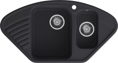 Кухонная мойка Granfest Quarz 14 черный 95х50 цвет черный поверхность матовая