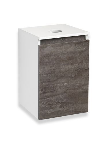 Тумба под раковину Runo БАРИ 00-00001376 40х40 подвесная цвет серый/белый