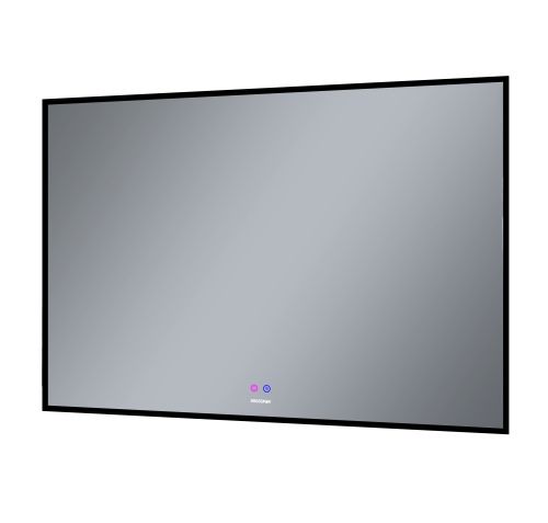 Зеркало с подсветкой и антизапотевателем Grossman PRAGMA-норма BLACK 18100802 100х80 подвесное