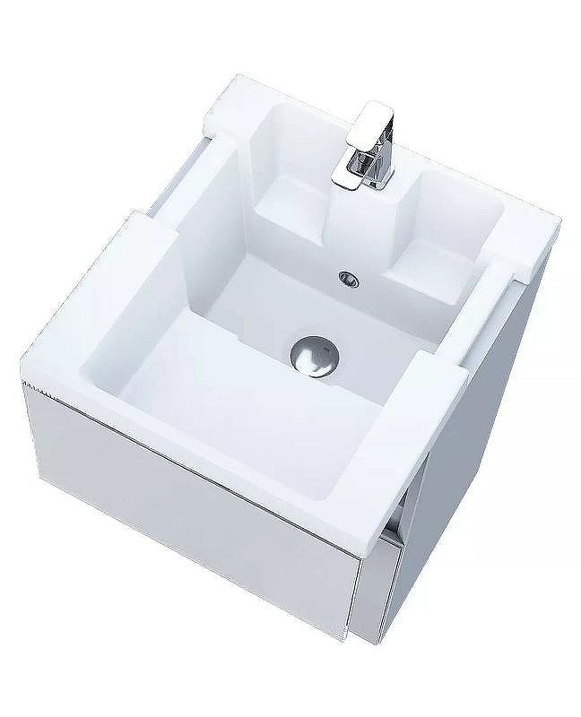 Тумба с раковиной 1MarKa Bumble Ц0000001480 40х30 напольная цвет белый - фото 3