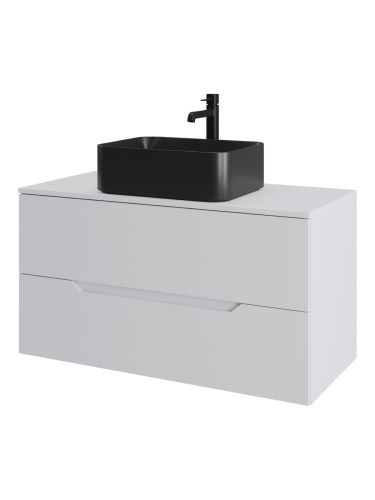 Тумба с раковиной Orange Line Li-100TuwMDF+B02-460MB 100х50