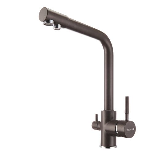 Смеситель для кухни Aquaton РУАН 1AX004FCXX280 на мойку коричневый