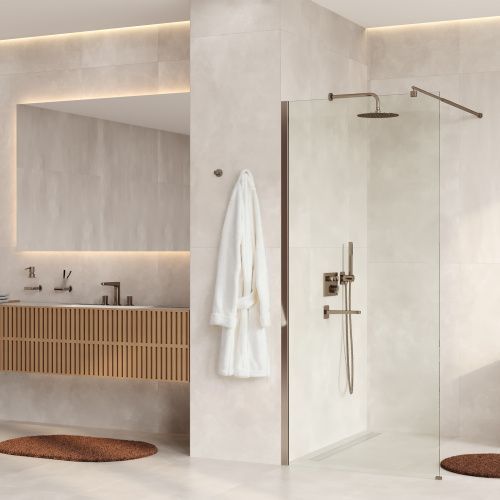 Душевая перегородка Wasserkraft Rur 30W 30W40BN 120х200 стекло прозрачное профиль никель