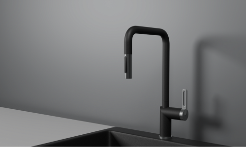 Смеситель для кухни Granula 8173, ТУРМАЛИН на мойку черный
