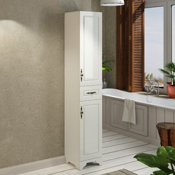 Шкаф-пенал Comforty Севилья 00004137101CF 40х190 подвесной цвет белый