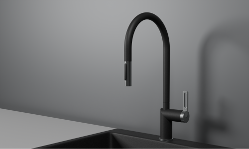 Смеситель для кухни Granula 8172, ШВАРЦ на мойку черный