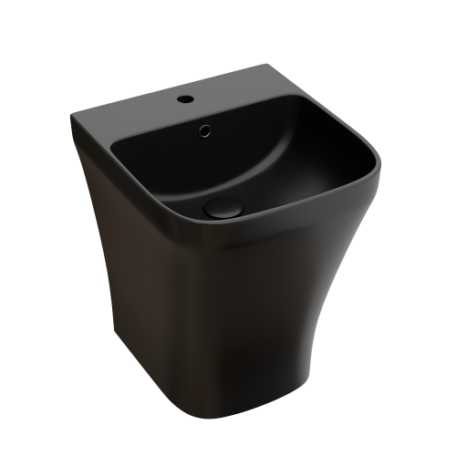 Раковина из сантехнического фарфора Ceramica Nova DION CN6067MB 40х40 подвесная цвет черный 1 отверстие под смеситель