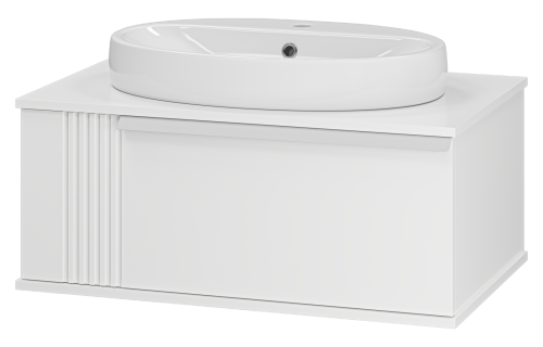 Тумба под раковину Brevita Savoy SAV-09080-0101Я 80х50 подвесная цвет белый