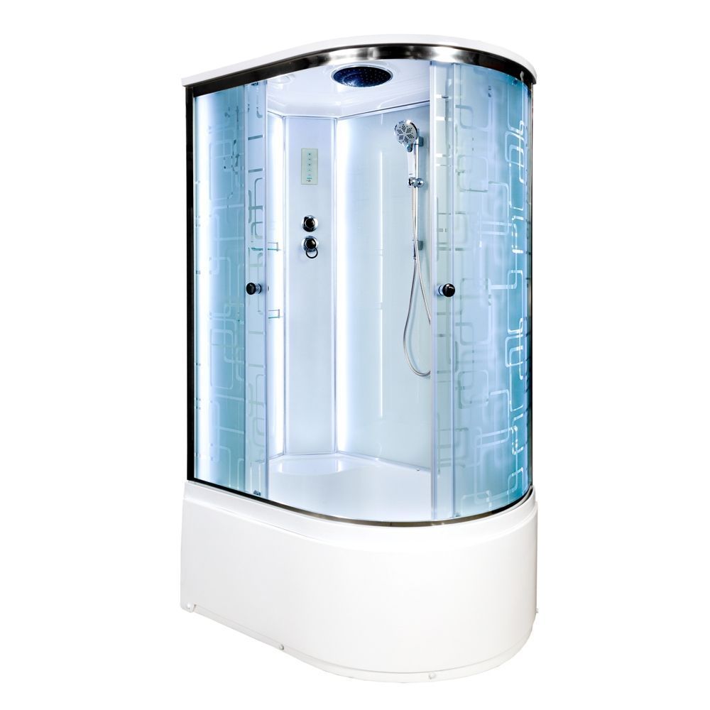 Душевая кабина AvaCan EM4512LLED 120х80 асимметричная с крышей ориентация левая