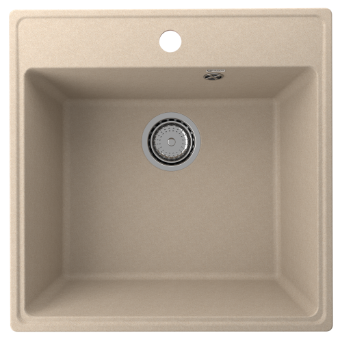 Кухонная мойка Ulgran Quartz Forte 505-03 50х50 цвет бежевый поверхность матовая