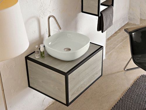 Раковина керамическая Scarabeo Glam 1806 41 40х40 накладная цвет белый без отверстий под смеситель