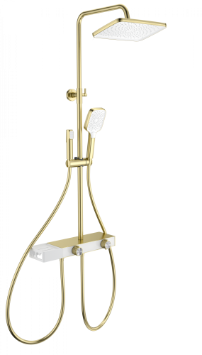 Душевая стойка Wonzon & Woghand WW-B4161-BG настенная цвет золото с термостатом