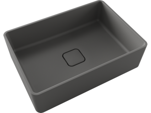 Раковина из искусственного камня Florentina Одри 5035 10.320.00500.307 50х40 накладная цвет серый без отверстий под смеситель