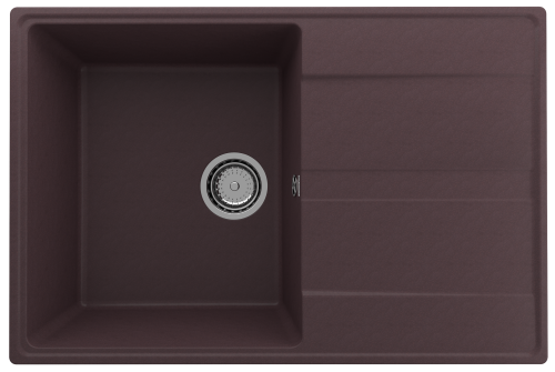 Кухонная мойка Ulgran Quartz Prima 750-06 75х50 цвет коричневый поверхность матовая