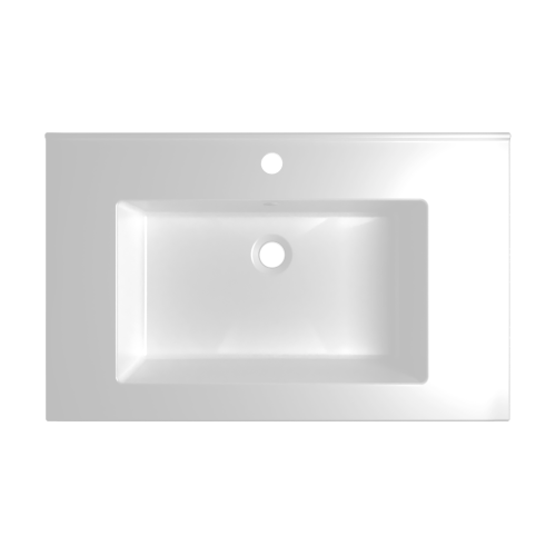 Раковина из искусственного камня Paola Paola Parma 750 80х50 полувстраиваемая цвет белый