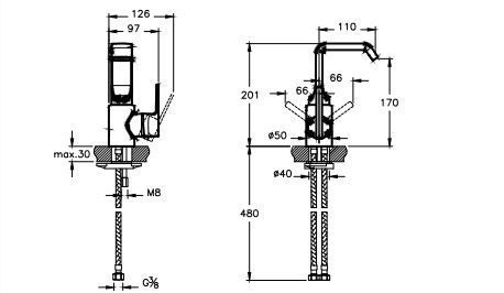 Смеситель Vitra Suit U A42467EXP на раковину хром - фото 3