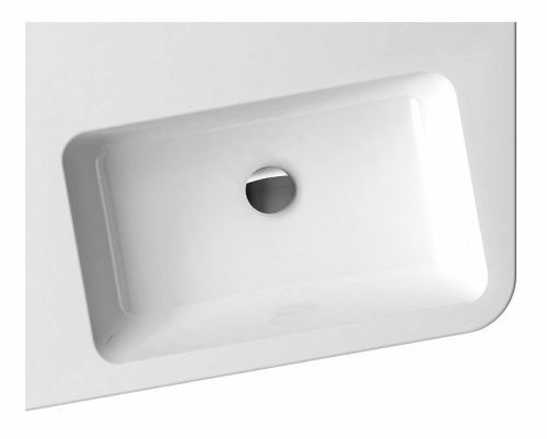 Раковина из искусственного камня Ravak XJIL1165000 70х50 накладная цвет белый без отверстий под смеситель
