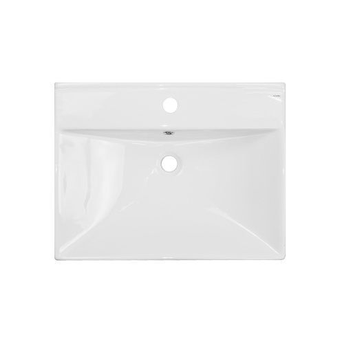 Раковина из сантехнического фаянса Azario TEMPO AZ-4029-60 60 см накладная цвет белый 1 отверстие под смеситель