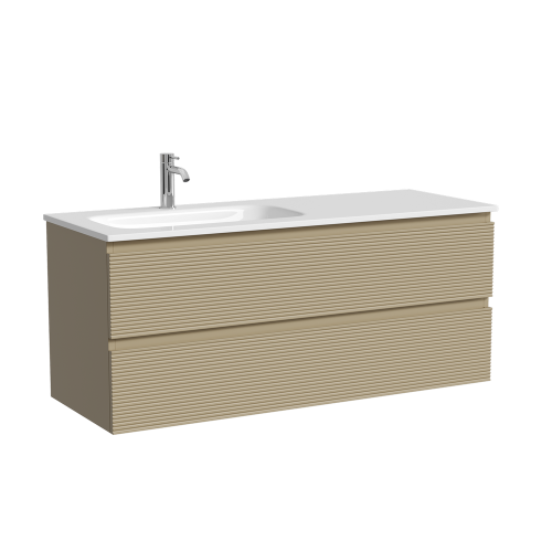 Тумба под раковину Sancos FOLK FL120LCP 120х40 подвесная цвет бежевый