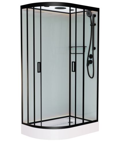 Душевая кабина Frank 914814 100х80 асимметричная с крышей ориентация правая