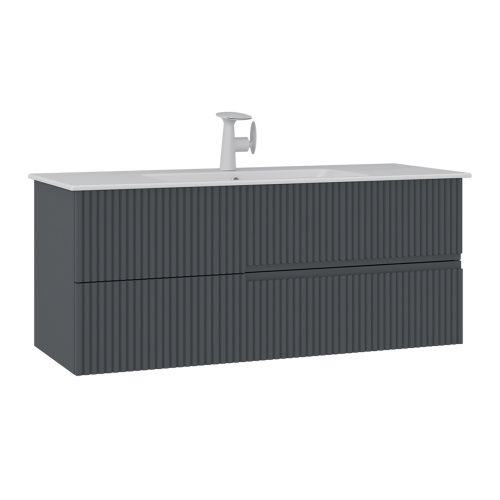 Тумба с раковиной Orka Moonlight 5001506 120х50 подвесная цвет черный