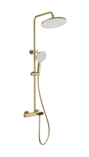 Душевая стойка Wonzon & Woghand Muse WW-B2091-A-BG настенная цвет золото с термостатом