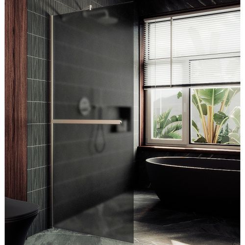 Душевая перегородка Maybah Glass MGD-712-5ш 110х195 стекло тонированное профиль хром