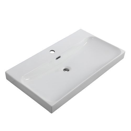 Раковина керамическая BelBagno Marino-Cer BB-8078-80 80х50 накладная цвет белый 1 отверстие под смеситель