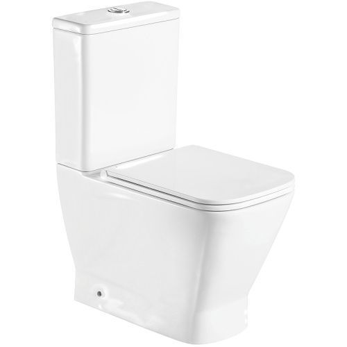 Унитаз напольный с бачком WeltWasser WW ROTBACH 001GL-WT (10000003791) белый с сиденьем микролифт безободковый душевой смыв