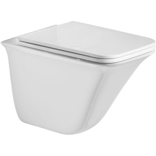 Унитаз подвесной WeltWasser 10000003669 белый с сиденьем микролифт безободковый душевой смыв
