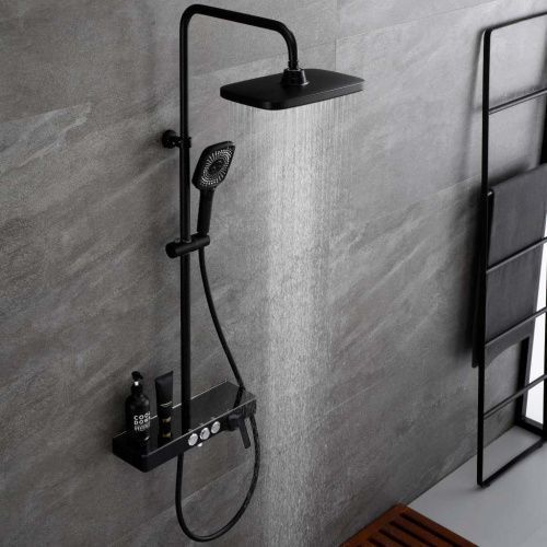 Душевая стойка Melana Male F610501B MALE настенная цвет черный