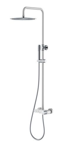 Душевая стойка Boheme Stick 128-WCR.2 настенная цвет белый