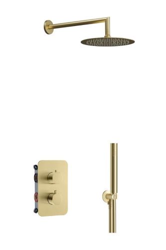 Душевая система AQG Aqua 19AQTER24609 встраиваемая в стену цвет золото