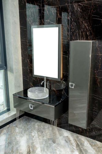 Столешница Armadi Art Lucido 853-080-GR 90х60 накладная цвет серый