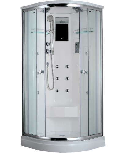 Душевая кабина Timo Lux T-7701 100х100 четверть круга с крышей ориентация универсальная